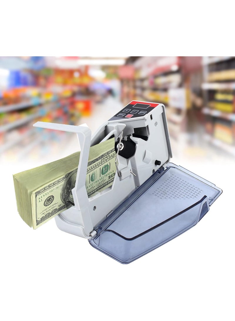 آلة عد النقود  أوتوماتيكية بالكامل، مع وظائف الجمع والتجميع، وكشف الأوراق النقدية المزيفة بالأشعة فوق البنفسجية والمغناطيسية، عد بالقيمة، وشاشة ال اي دي كبيرة - Image 5